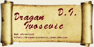 Dragan Ivošević vizit kartica
